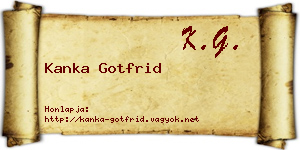 Kanka Gotfrid névjegykártya
